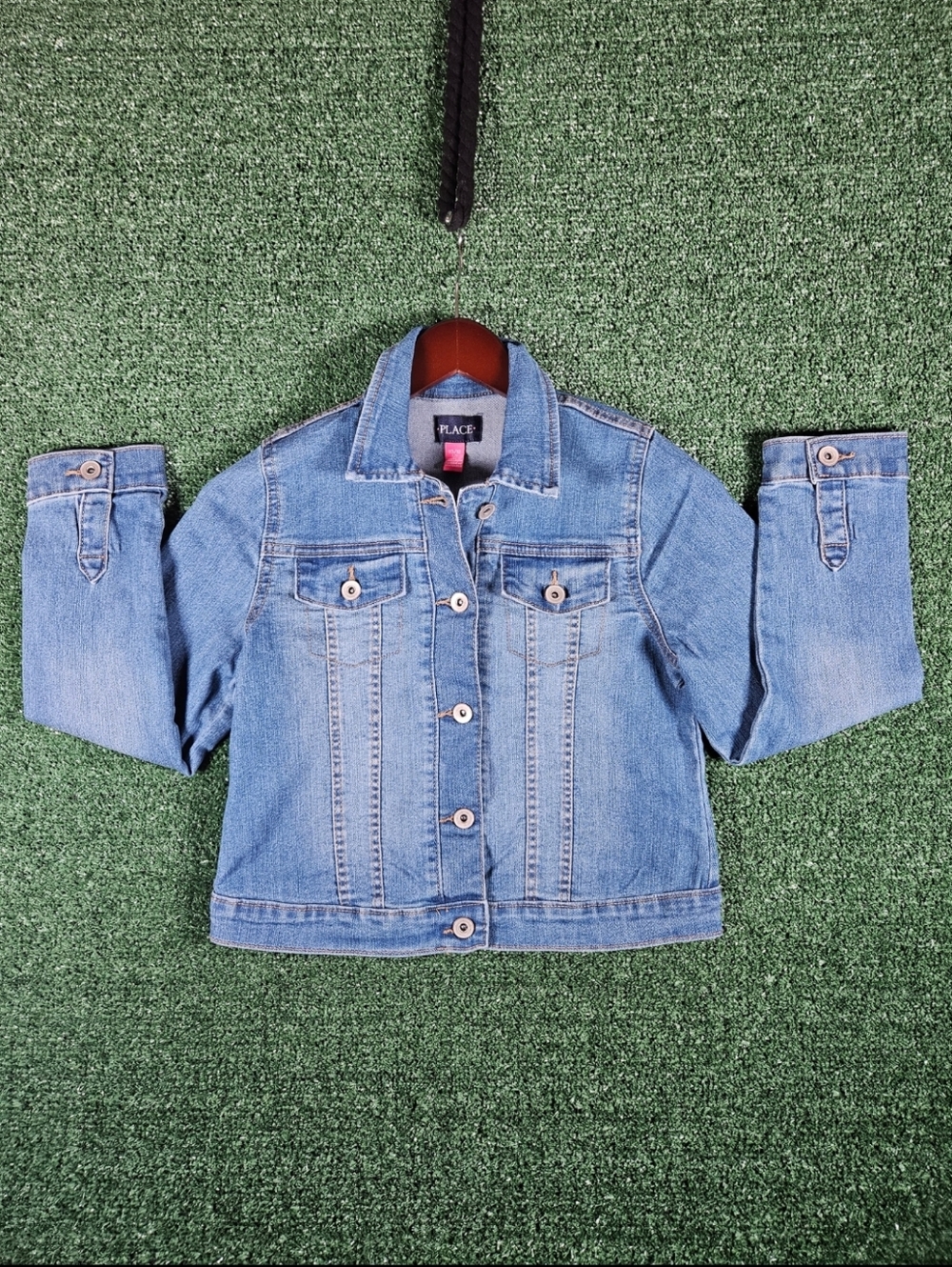 NWT The Children's Place Light Blue Denim Jean Jacket / Youth Size 10-12 L/G